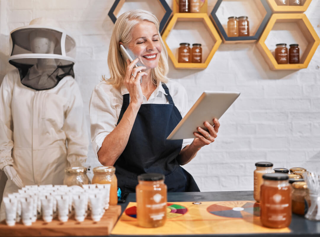 Honey farmer using business phone systems from AW Broadband